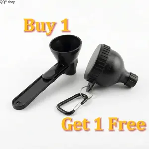 Buy 1 Get 1 Free, Mini Protein Powder Funnel with Sliding Scoop & Storage Container, BPA-Free Portable Powder Dispenser, Multi-Use for Pre-Workout, Creatine, Coffee, Milk and Smoothie Powder, Durable Kitchen & Fitness Accessory, Ideal Holiday Gift