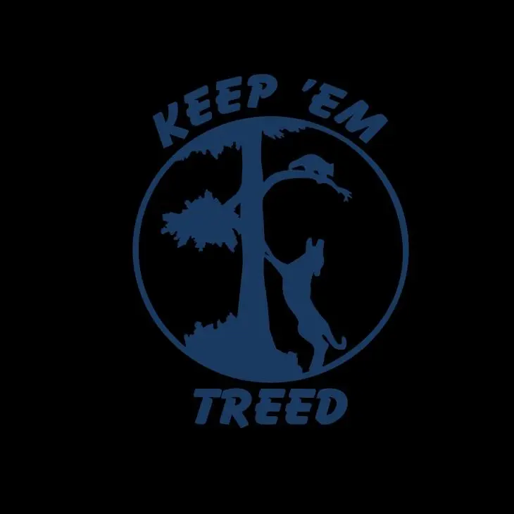 Keep'em Treed Vinyl Decal Sticker UV & Waterproof Bumper Window Laptop Automotive Water Bottle Gift accessories – NAVY 5"