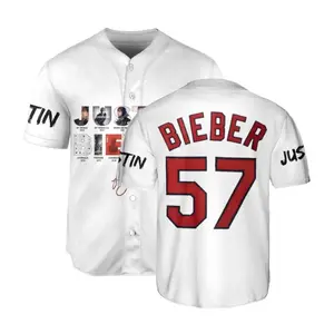 J.B. 57 Baseball Jersey, Hailey Bieber SWAG Fan Apparel #Baseballjersey
