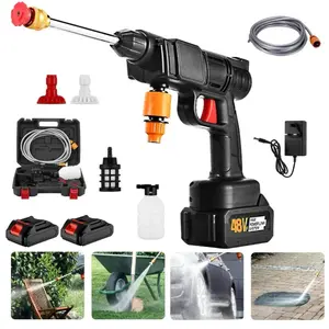 Cordless Pressure Washer with 2 Batteries, Hose, Nozzles, and Carrying Case for Garden & Car Cleaning