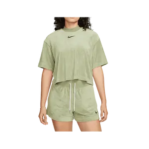 Nike Women's Mock-Neck Short-Sleeve Terry Top