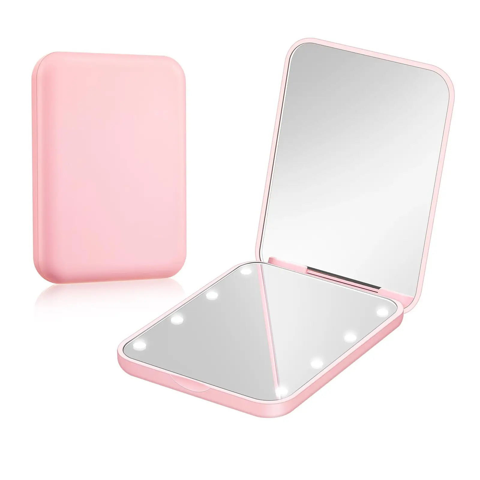 LED Pocket Mirror Travel Mirror with Light 1x/3x Magnification Compact Mirror LED Travel Mirror Lighted Compact Mirror Portable for Handbag, Purse, Po