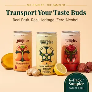 Junglee 6-Pack | Sparkling Mocktail Drink Variety Pack | Hydration + Energy + Botanicals