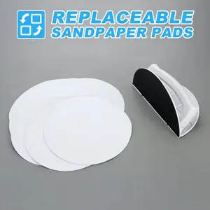 Grinding tools Multifunctional Semi-Circular Angle Sanding Sandpaper Tool ABS Plastic Body with Aluminum Oxide Sandpaper 3 grits 180 240 320 for Wood Metal Plastic