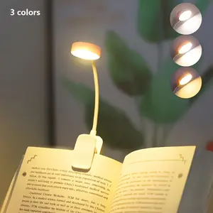 Adjustable reading light, 3 color modes - suitable for night reading, USB rechargeable, LED light is soft, protects the eyes, suitable for home/office, portable reading light, adjustable brightness