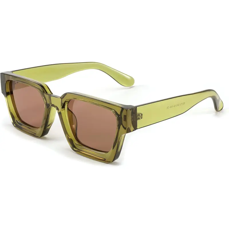 FEISEDY Women's 90s Vintage Geometric Sunglasses - Polarized UV400 Lenses, Angular Frames, Trendy Styling, UV Protective, Chunky Bold Design for Driving, Walking (B2385) | Fashion Accessory