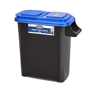 Charcoal Briquettes Storage Dispenser, Rectangle High-Capacity Storage Container Box, Durable Solid Plastic Home Organizer with Clip-On Design, Waterproof Lid