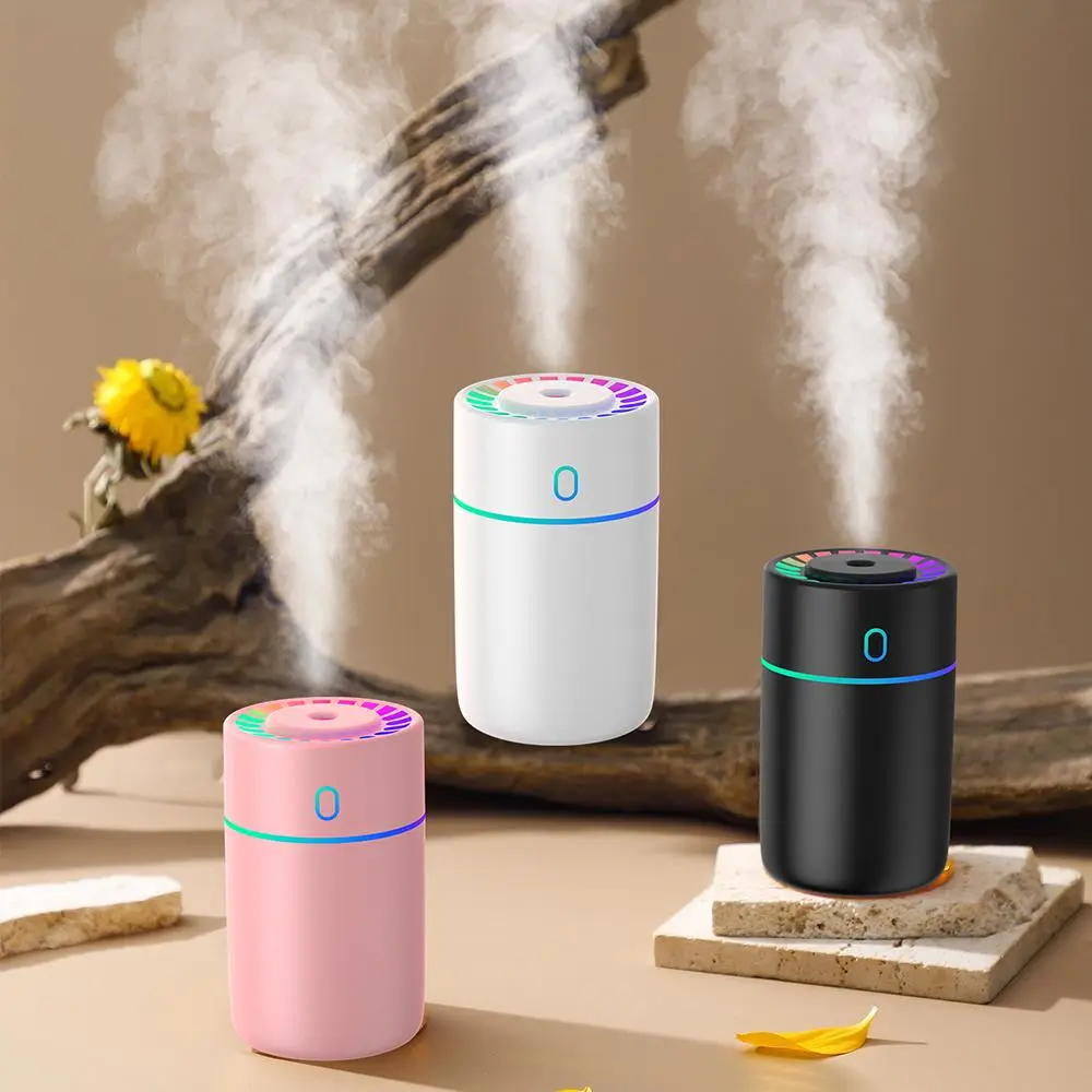 Portable 230ML Air Humidifier, 1 Count USB Powered Aroma Diffuser with Colorful Light, Essential Oil Ultrasonic Mini Humidifier for Home Car