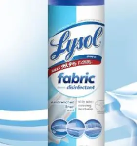Lysol Fabric Disinfectant Spray - Sundrenched Linen Scent, 15 FL. Oz, Kills 99.9% Bacteria, Ideal for Soft Surfaces
