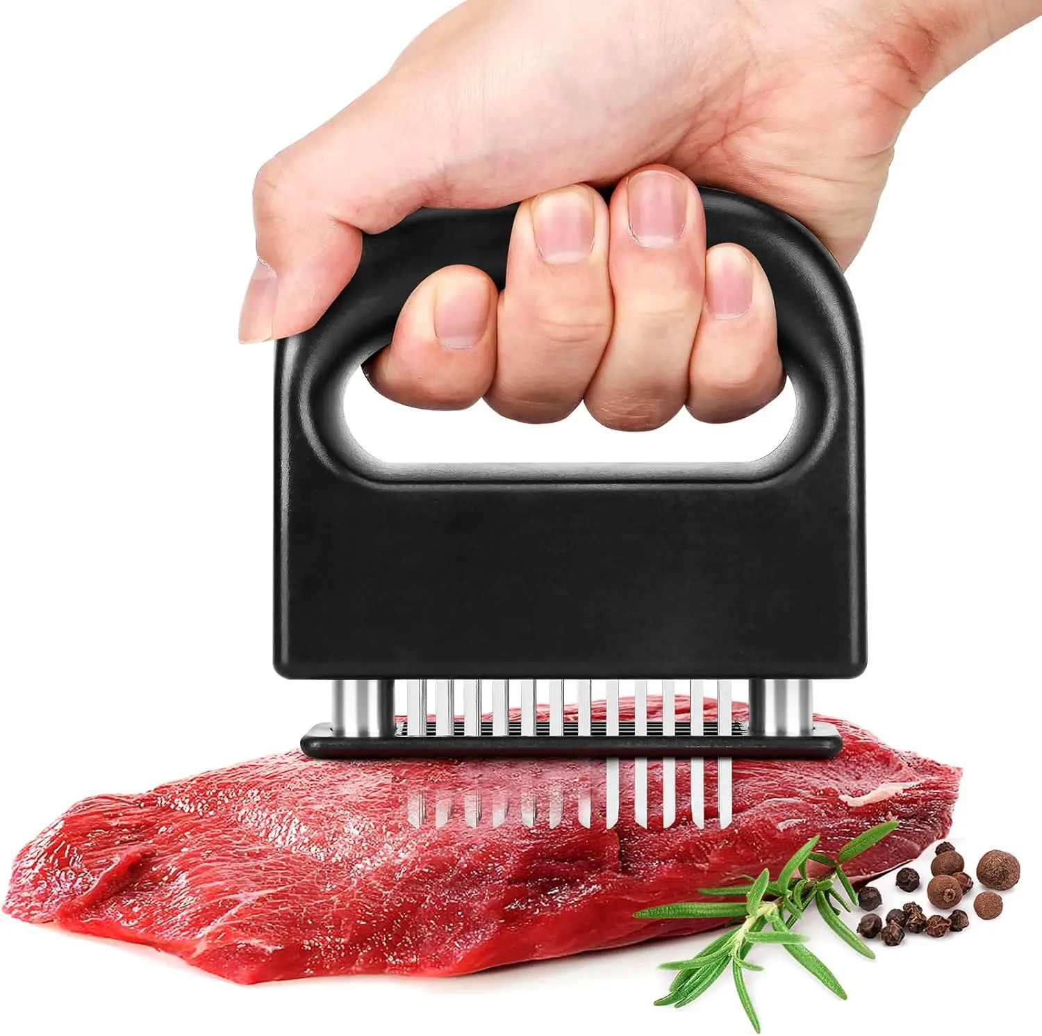 Meat Tenderizer Tool, Meat Tenderizer Stapler with 48 Stainless Steel Ultra Sharp Needle Blades, Compact Cooking Tool ... Kitchen Utensil