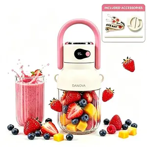 DANOVA Portable Cordless Blender, 33 oz BPA-Free Cup, 70 W Motor, USB Rechargeable for Fitness & Breakfast Healthy Drinks, Ideal for Smoothies & Protein Shakes