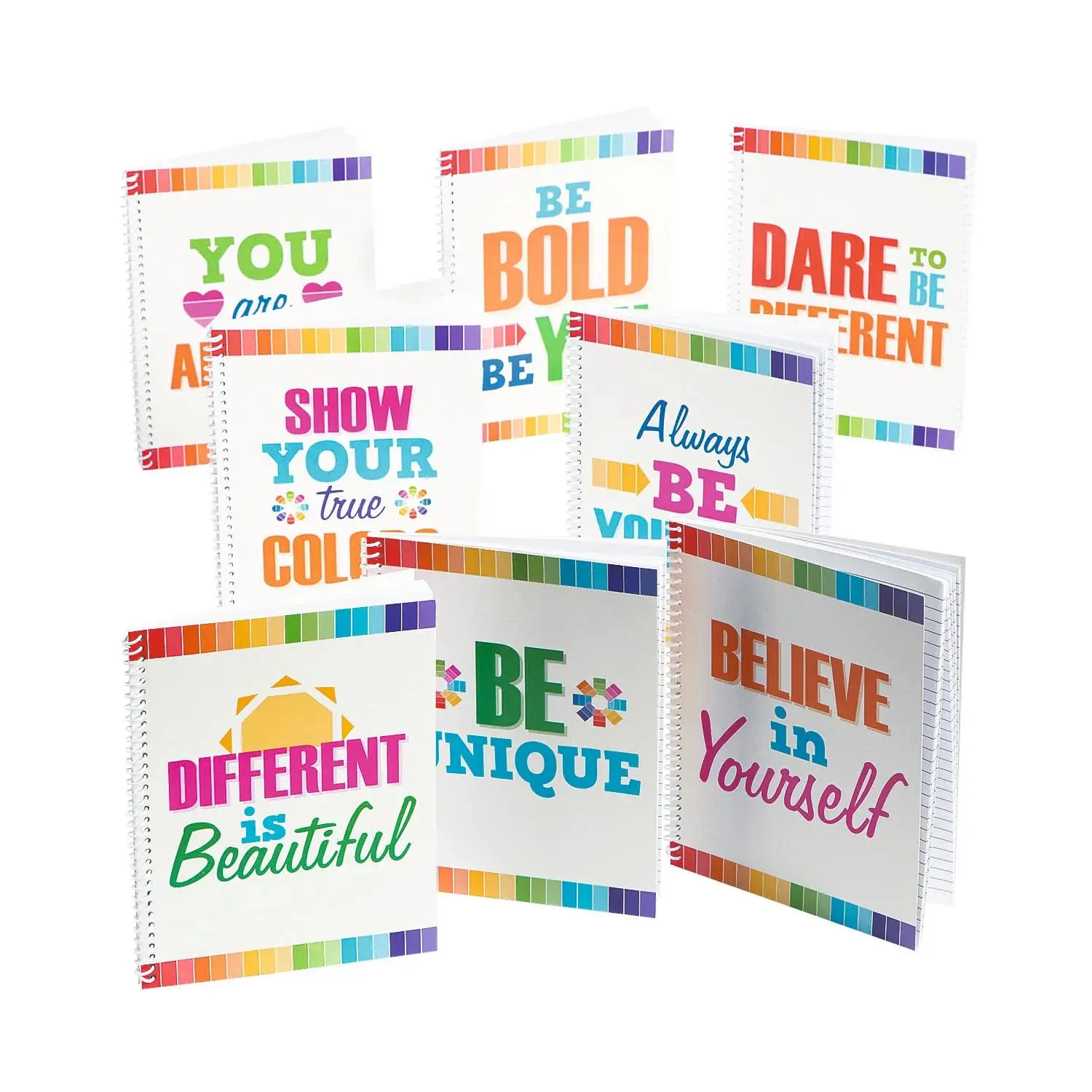 Bulk 48 Pc. Paint Chip Spiral Notebook Journals