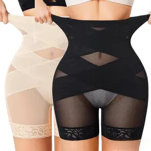 Women's High Waisted Shapewear, Basic Everyday Casual Fit Seamless Tummy Control Underwear, Butt Lifting Slimmer Body Shaper Shorts Belly Covering Flared Hip Lift Black Minimalist