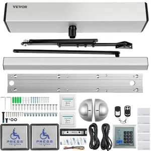 VEVOR Automatic Door Opener 110-240V, Handicap Door Opener 22 Lbs, 50 W Swing Door Opener, Automatic Swing Door Opener, 120 Degrees Adjustable Aluminum Alloy and Stainless Steel Electric Door OpenerVEVOR Super Brand Day