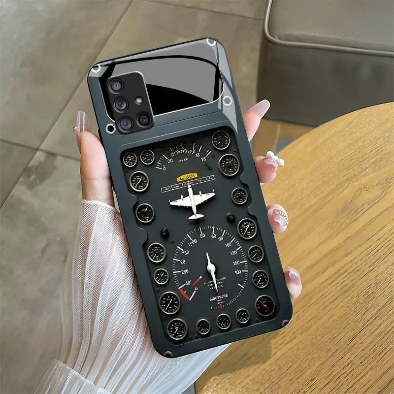 Aviation Theme Glass Phone Case, Unique Aircraft Design for 【Galaxy A71 5g】666