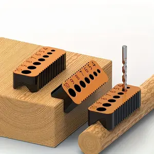 Compact Plastic Drill Guide, Digital Drill Hole Locator, Fits Drill Bits 0.16-0.39 Inch, Precision Drilling Aid, Portable Tool