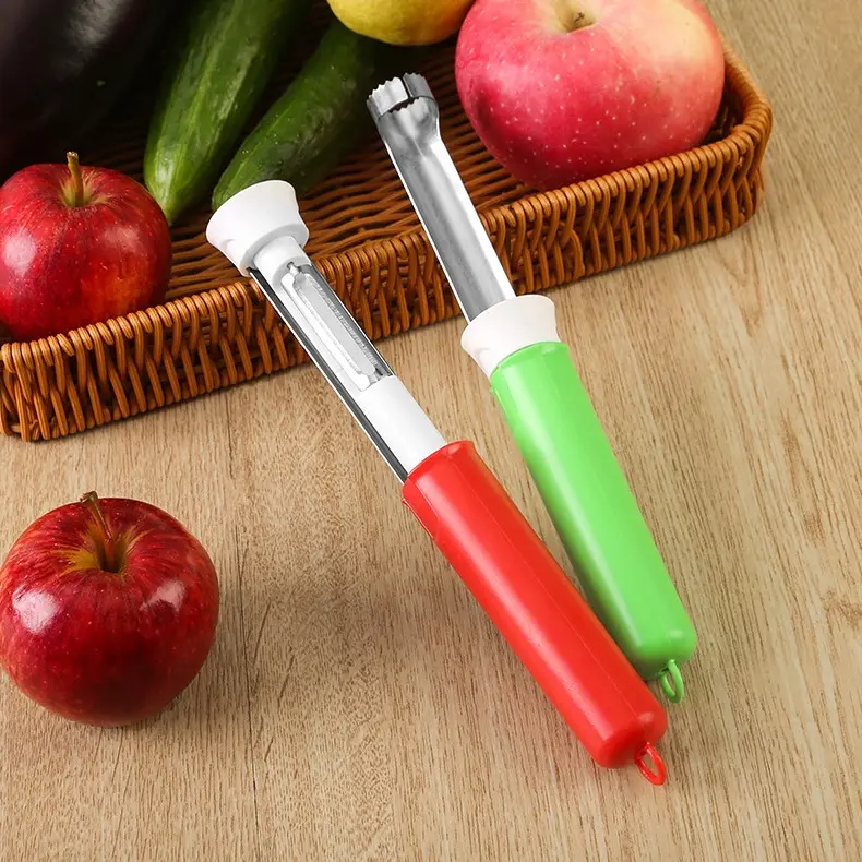 Stainless Steel Fruit Corer - Easy Apple and Pear Core Remover, Kitchen Utensil for Fruit & Vegetable Stoning