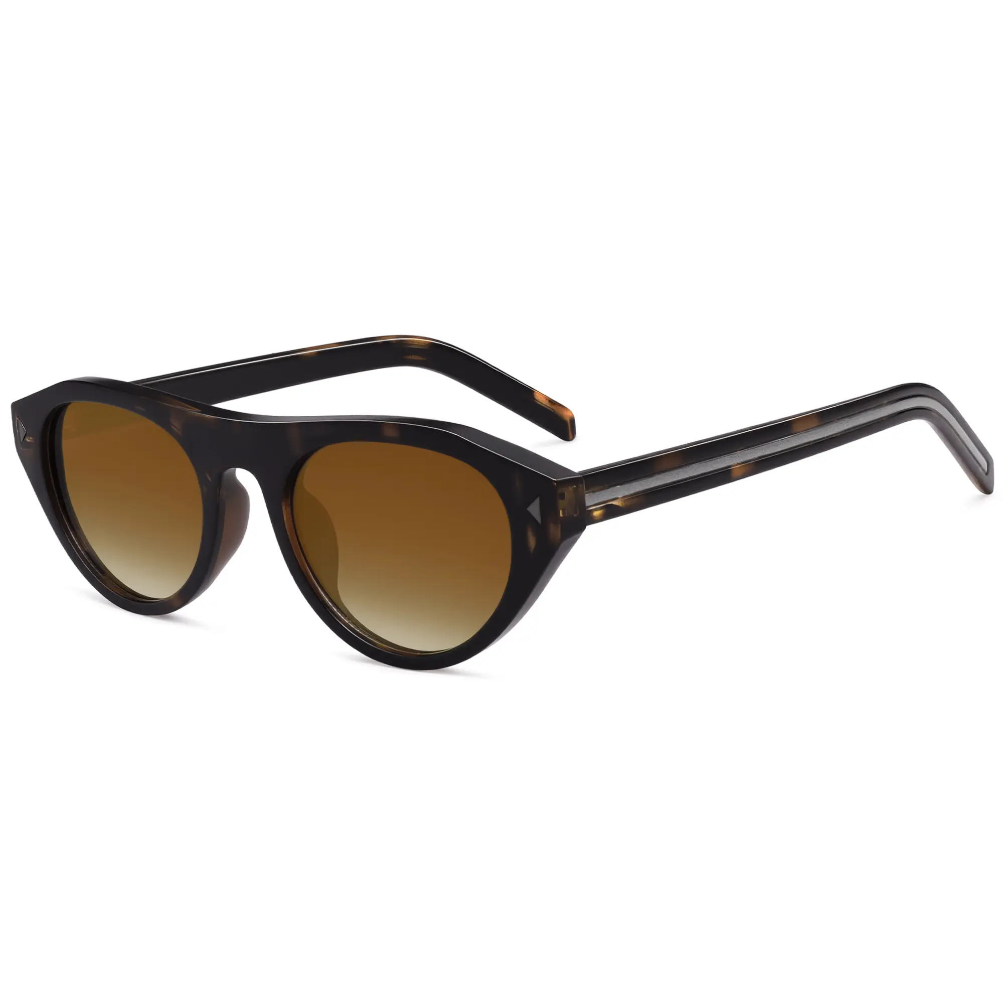 VANLINKER Retro Small Oval Cateye Sunglasses for Women Men VL9915 | Trendy Narrow Cat Eye Round Shades