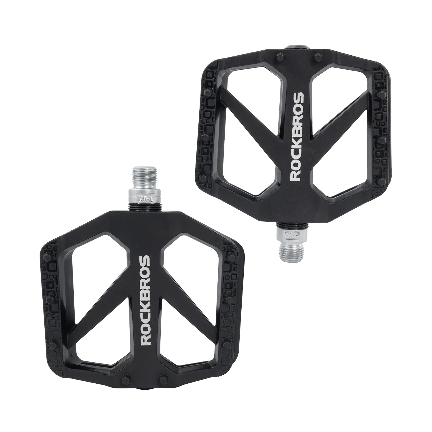 ROCKBROS Mountain Bike Pedals Flat MTB Pedals Nylon Fiber Bicycle Platform Pedals for Road Mountain BMX MTB Bikes