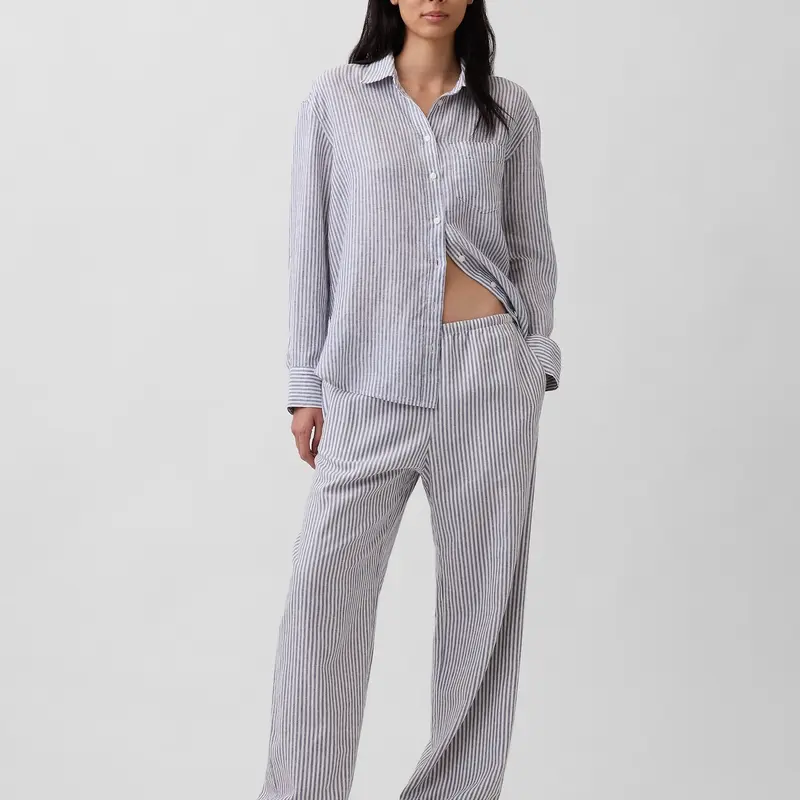 Gap Women's Linen-Blend Easy Wide-Leg Pants
