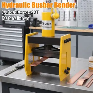 Wire Bender with Angle Indicator Hydraulic Busbar Bender 20T Bus Bar Bending Tool Copper Metal Sheet Bending Tool for Thickness Aluminum Iron Bend