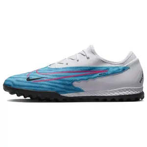 Nike Phantom GX Pro TF AG Football Shoes for Men with Cushioning, Grip, and Durability in Blue and White