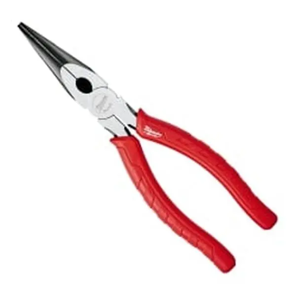 Milwaukee MLW48-22-6101 8 in. Crimp Needle-Nose Long Nose Pliers, Hand Tool for Hardware Tasks, Crimp Needle-Nose Pliers