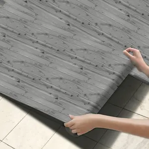 40*1000cm Thickened 0.40mm Grey Bathroom Toilet Waterproof Floor Sticker - Self-adhesive Non-slip Bathroom Floor Tile Renovation Kitchen Floor Decal, Non-slip, Thick, Self-adhesive Home Renovation Waterproof Self-adhesive Floor, Easy to Install