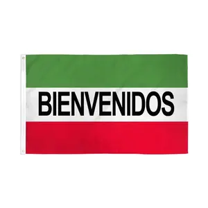3x5ft Polyester Bienvenidos Banner - Dye Sublimation Backdrop for Festive & Party Home Supplies