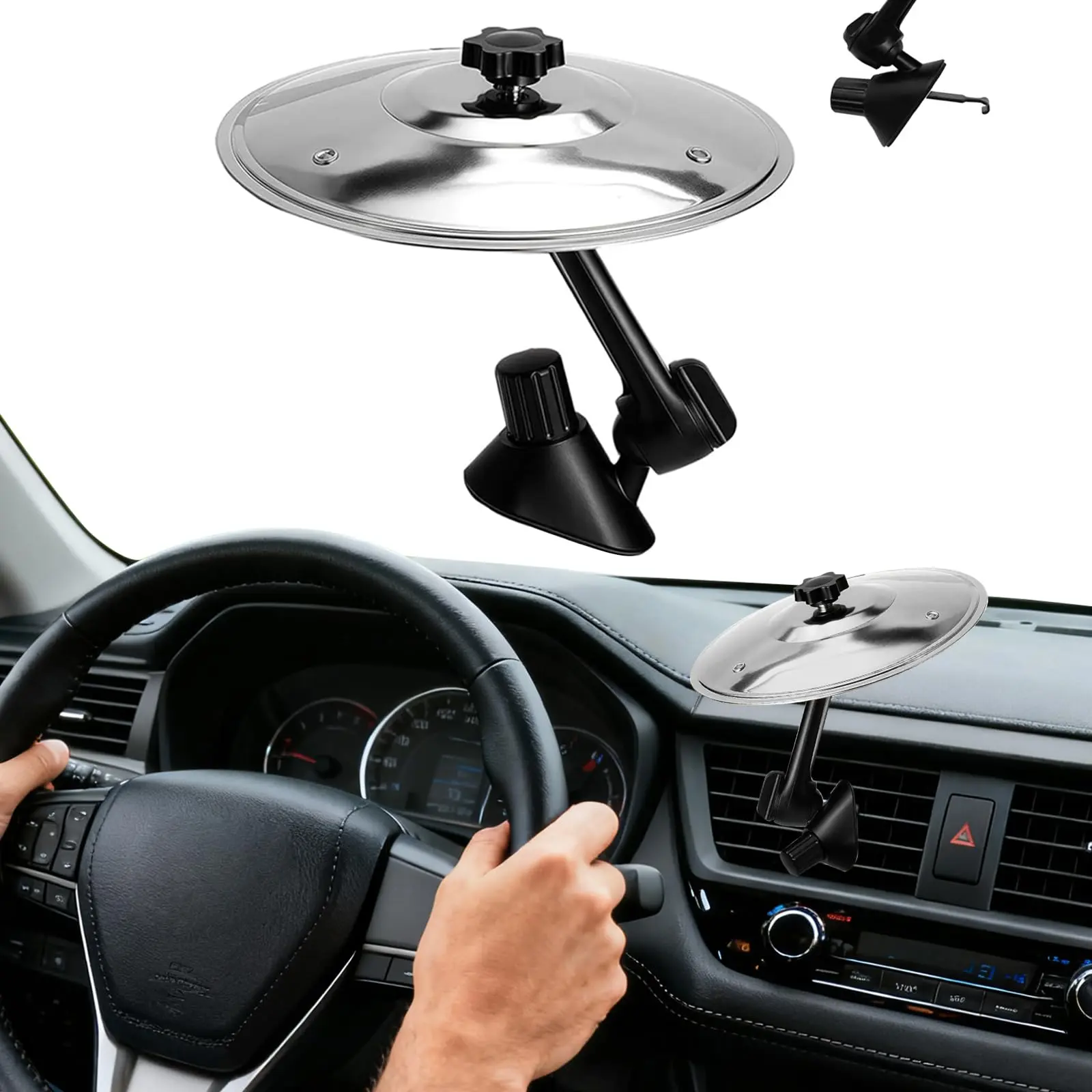 Car Crash Cymbal Air Vent - Car Symbal Drum Cymbal Air Vent - Easy Clip-On Mini Symbal for Music Lovers - Compact Durable Car Accessory Percussion Instrument