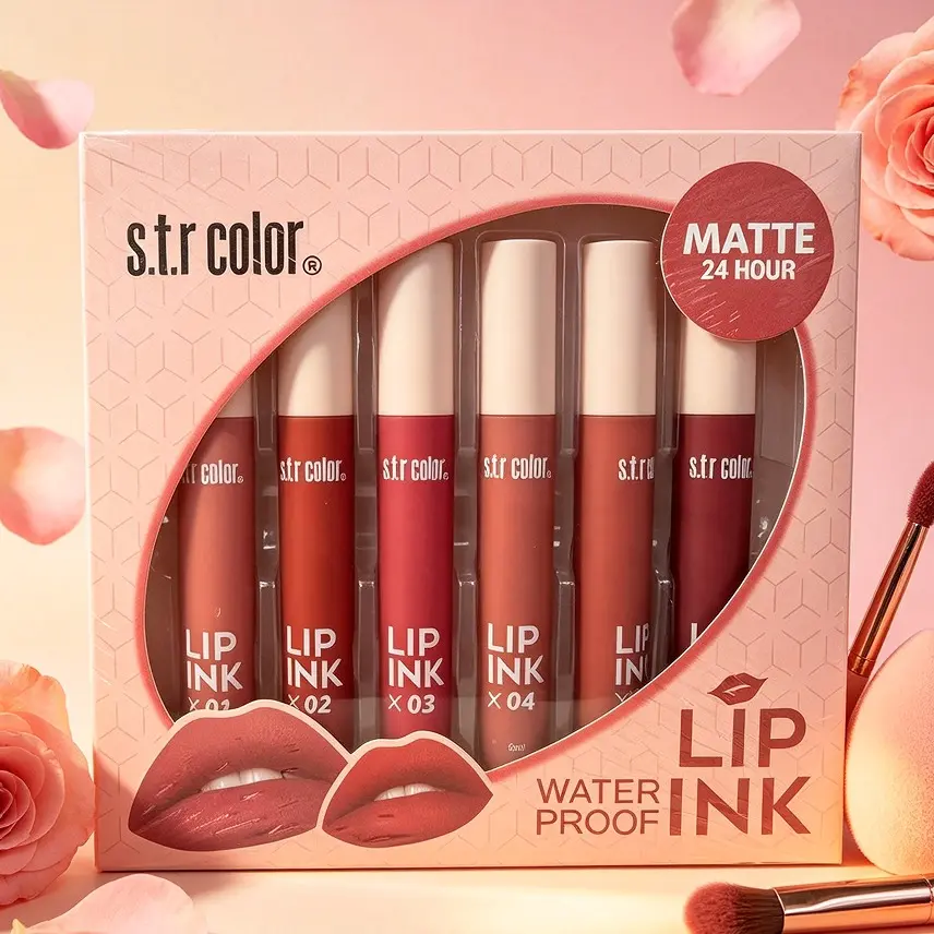 6Pcs Multi-Pack Matte Lip Mud, No-Transfer Long-Lasting Lip Gloss, Ideal for Daily Makeup, Dates