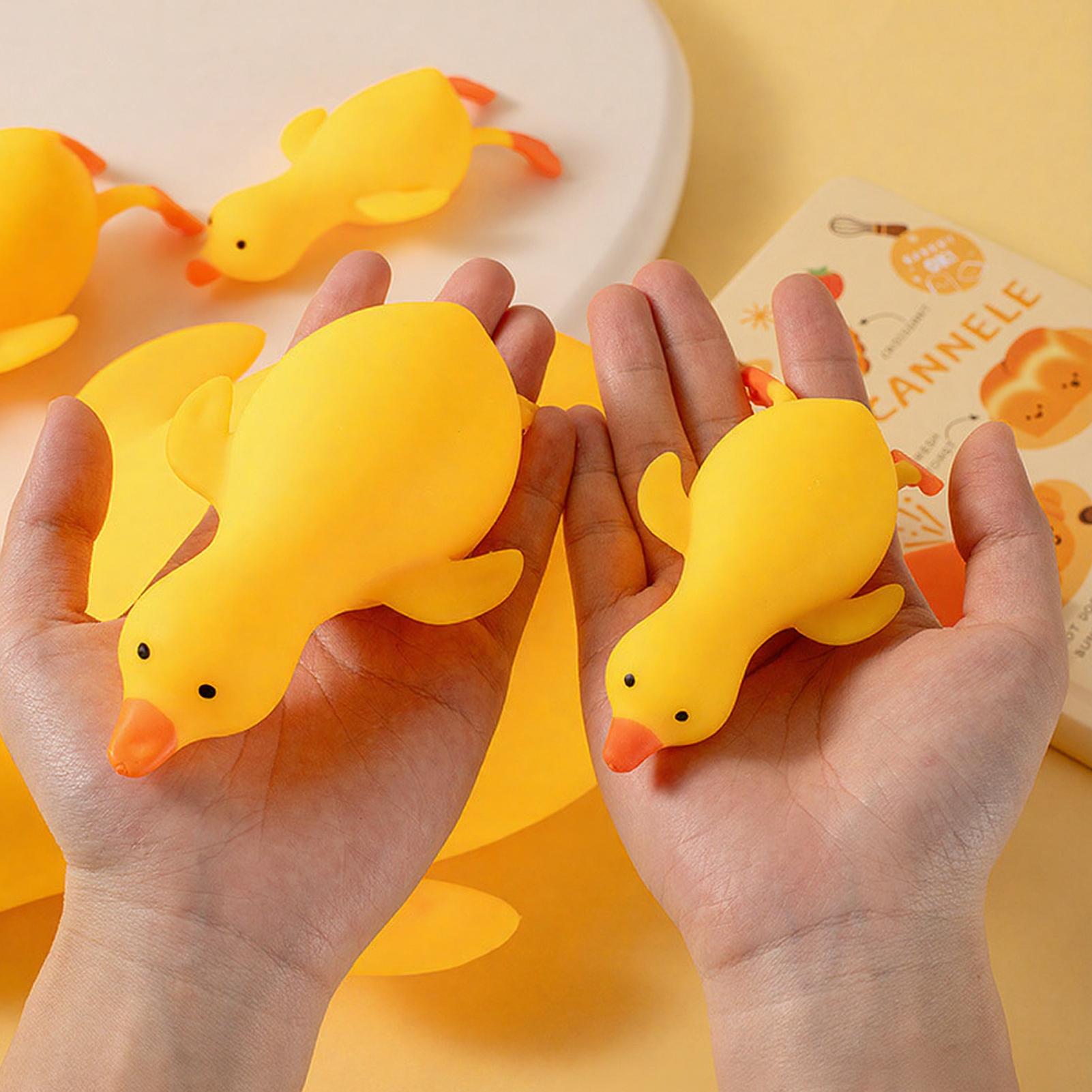 Yellow Duck Stress Relief Toy Soft TPR Material Slow Rising Rebound Adorable Design Odorless Safe for All Ages in 3 Sizes Eco-Friendly TPR Soft Rubber