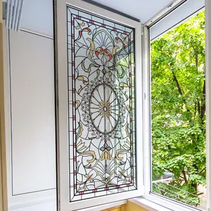 Double Sided Glass Window Sticker, 1 Count Simple Colorful Pattern Static Cling Window Decal, Decorative Sticker for Home Window