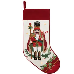 Nutcracker Embroidered Stocking