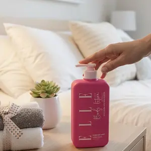 ELLE Rose and Mint Body Lotion Infused with Collagen and Shea Butter 16.9 FL.OZ / 500 ML