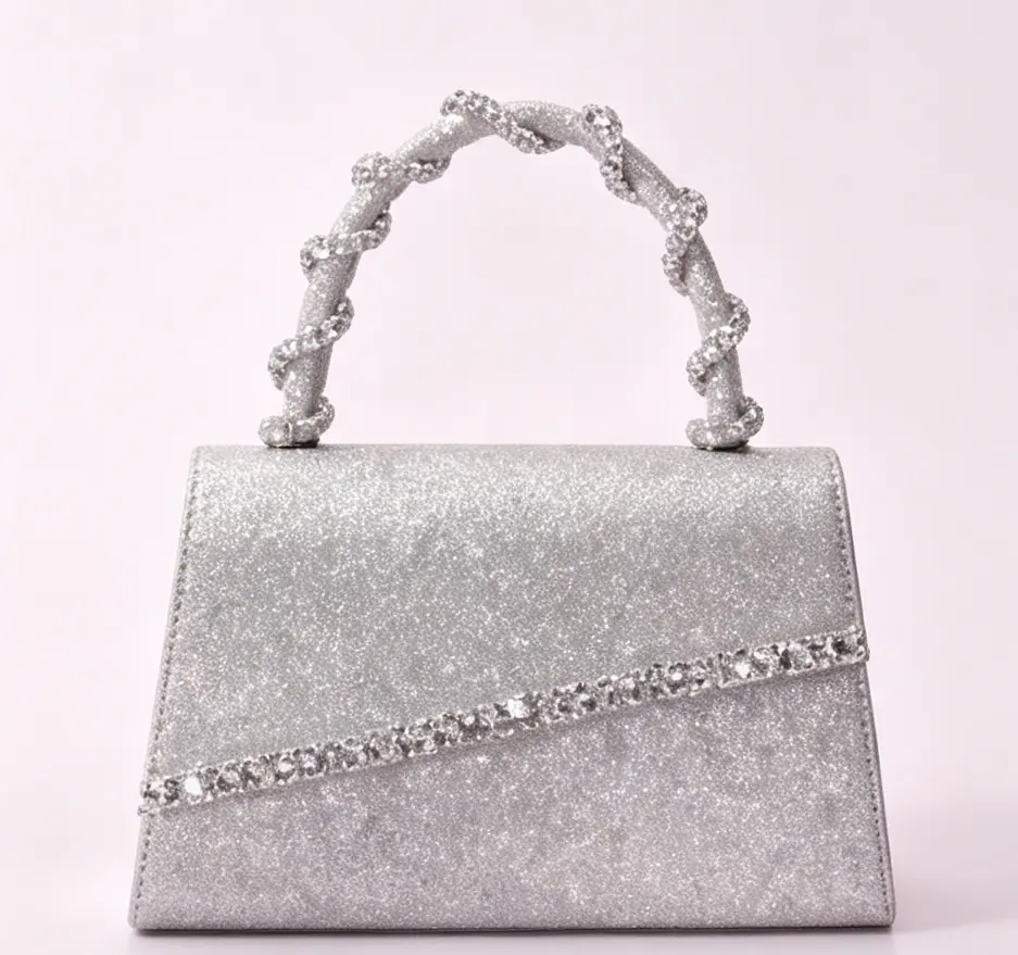 Fashionable Rhinestone Glitter Handbag And Shoulder Bag For Evening