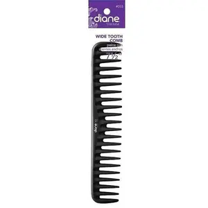 Diane Wide Tooth Comb Black - 7 1/2" #D33