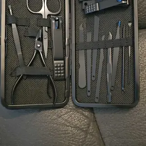 Professional Nail Clipper Set with Storage Case, 8/15/24 Pieces Portable Manicure & Pedicure Tool Set, Nail Clippers and Nail Trimmer, Nail Cutter Kit Wallet, Nail Care Tool for Home & Travel, Body Care Nail Supplies, Birthday Gift