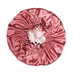 Mulberry Silk Bonnet for Sleeping –100% Silk Reversible 19 Momme Hair Bonnet | Rose Gold