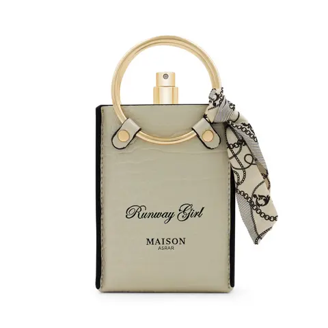 Maison Asrar Runway Girl Bag Collection Womens Eau De Perfume 3.4 Fl oz Fragrance Pu Leather Handbag Leather Satchel Purse