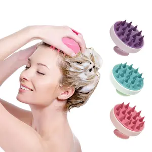 LMMAKE Scalp Massager Shampoo Brush With Soft Silicone Bristles For Scalp Care, Shower Scalp Scrubber Exfoliator For Remoce Loose Dandruff Flakes Strengthen Hair