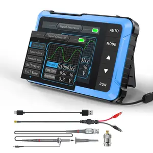 Upgraded 2-in-1 DSO-510 Portable Digital Oscilloscope with 10X Probe, Built-in DDS Signal Generator, 2.8 inch TFT, 10MHz Bandwidth, 48MS/s Sampling Rate, Auto Trigger Function for Automotive Use