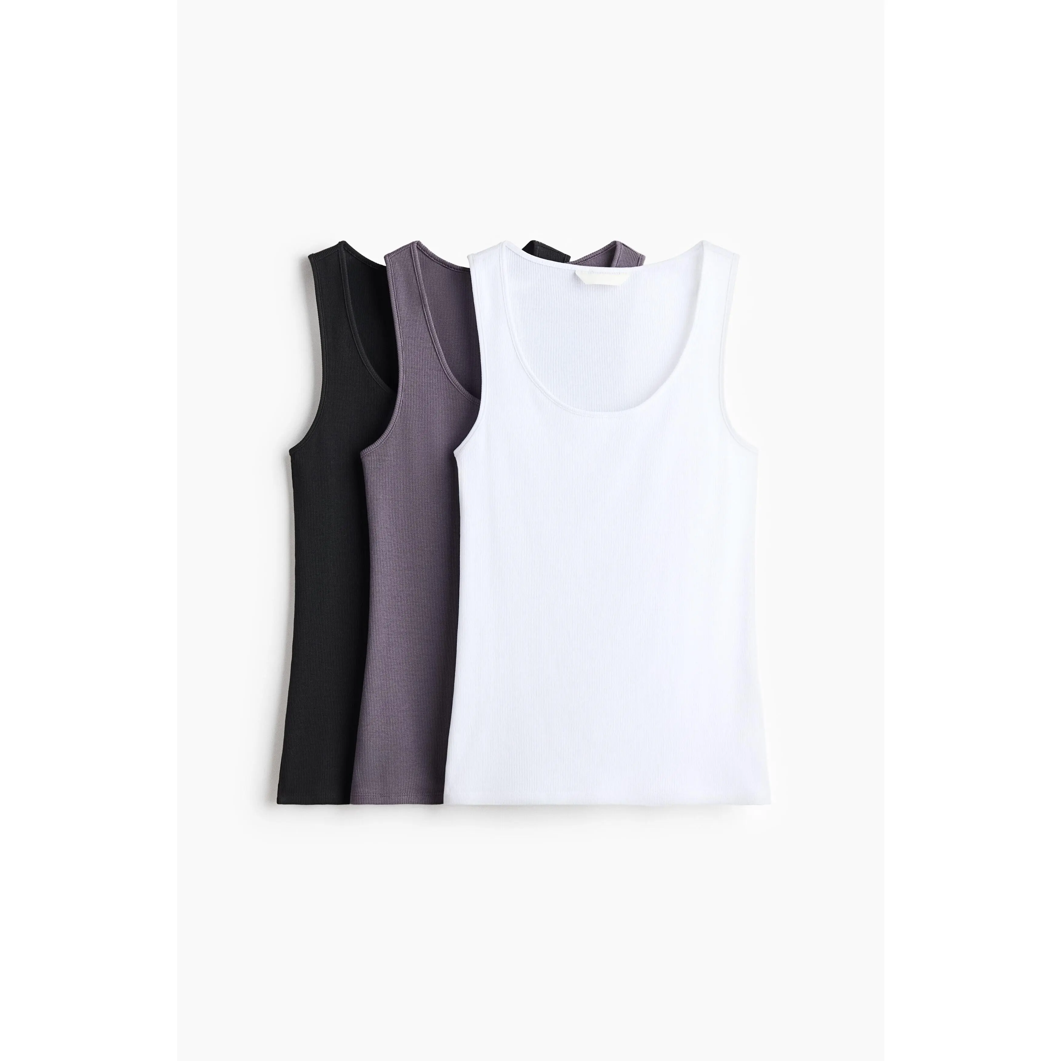 H&M 3-pack ribbed vest tops