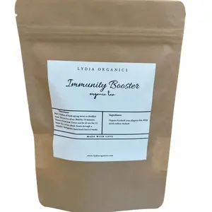 Lydia Organics Immunity Booster Essiac Tea - Organic Herbal Blend for Detox & Immune Health - 4 oz Caffeine-Free Tea Bag with Burdock Root, Slippery Elm, Sheep Sorrel, Indian Rhubarb Root