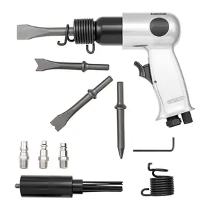 Air Hammer 4500 BPM Pneumatic Hammer Kit With Air Needle Scaler And 4 Chisels, Heavy Duty Construction Tool For Auto Body Dent Repair, Metalworking, Car Body Work, High Power Impact, Ergonomic Grip, Low Vibration