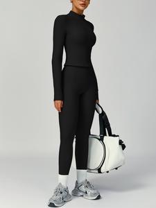 women's sporty tracksuit set, casual two-piece, comfortable athletic wear, ideal for gym & daily activities