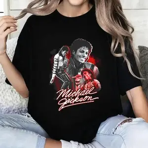100% Cotton Casual Style T-Shirt Michael Jackson Iconic Moments Design For Music Lovers And Fans, Gift For Michael Jackson Admirers And Pop Culture Enthusiasts, Oversize Shirt, Vintage outfit, y2k styles, Gift for fan RUJ