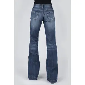 Stetson Trouser Half Circle Blue Jean Men's Casual Pants with Pocket, Plain Design, Suitable for Various Occasions