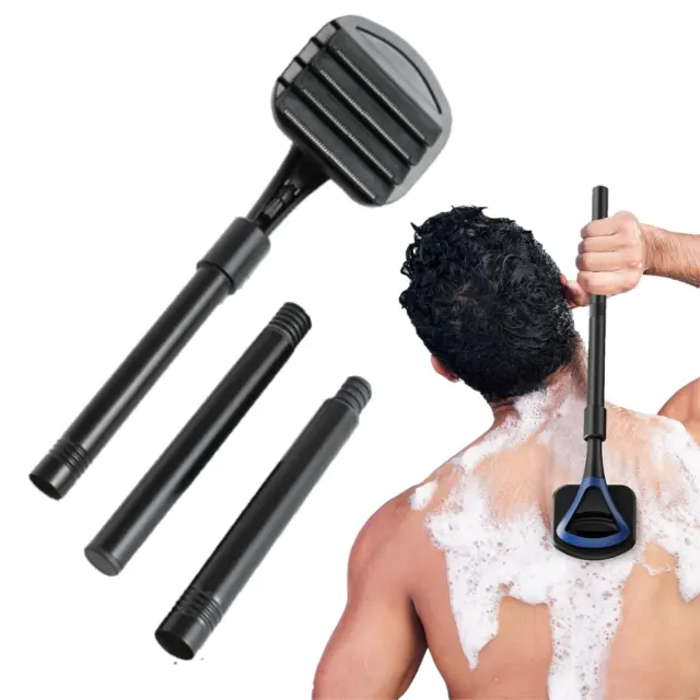Back Shavers for Men:Back Hair Shaver and Body Shavers for Men with Safety Blade Technology & Ergonomic DIY Long Handle, Wet or Dry Shaving