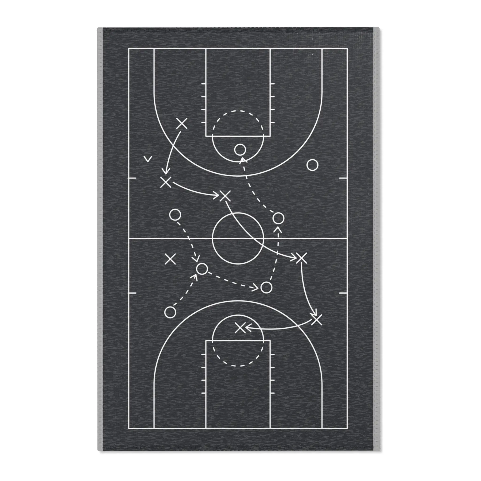 Basketball Court Area Rugs, Sports Room Decor, Playbook Design Mat, Game Day Carpet, Fan Gift, Sporty Home Decoration